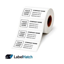 600 - YOUR BUSINESS LOGO LABELS,  Personalized Custom Text, Company Name - 2