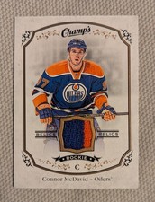 2015-16 UPPER DECK CHAMP'S CONNOR MCDAVID RC JERSEY #J-CM 2 COLOR ROOKIE RELICS picture