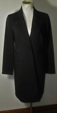 DIALOGUE Black Mid Length Button Coat Size S NWT picture