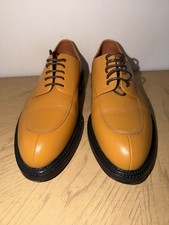 J.M. Weston Men's Brown Leather Lace-Up Derby Dress Shoes Round Toe US 6 D picture