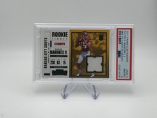2017 Panini Contenders Patrick Mahomes II Rookie Ticket Patch Green SP PSA 8 picture