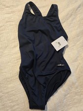 Dolfin Women's Navy Blue Racerback One Piece Swimsuit Size 38 New with Tags picture