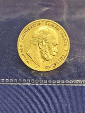 1872 B German States Prussia Gold 10 Mark Coin Wilhelm I Hanover Mint Rare picture
