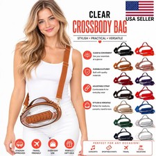 UNNI Clear Transparent Adjustable Football Shape Crossbody Bag Stadium Clear Bag picture