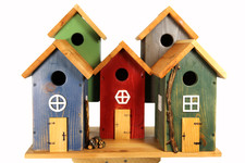 Decorative Wooden Birdhouse Village picture