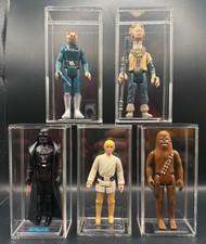 Lot of 5  Acrylic Display Case Vintage Original STAR WARS Loose Figure picture