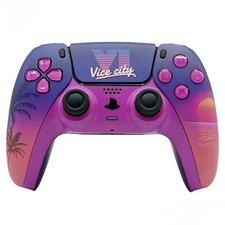 PS5 Dualsense Custom Grand Theft Auto VI Vice City  Controller Retro Sun picture