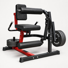 Leg Extension Curl Machine Plate Loaded Adjustable Lower Body Trainer Home Gym picture