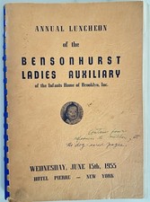 1955 Bensonhurst Ladies Aux. Infants Home of Brooklyn Journal Pierre Hotel NYC picture