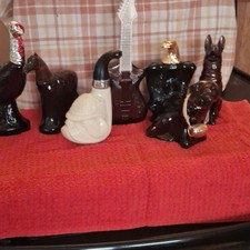 Vintage Avon bottles lot of 7 Decanter Cologne,Perfume,Car,Dogs,Duck,Women picture