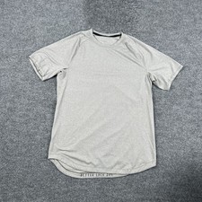 Lululemon Shirt Mens Medium Gray License To Train Short Sleeve Athletic Tee Gym picture