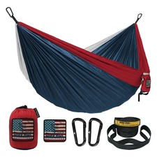 Wise Owl Outfitters Large DoubleOwl Hammock with Adjustable Tree Straps, Liberty picture