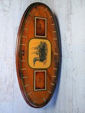 Vintage Oval Wooden Custom Cribbage Board, DUCK ON  POND - 17