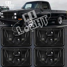 4PCS 4x6''Inch LED Headlights H4 Hi/Lo Beam For Chevy C10 Pickup Truck 1981-1987 picture