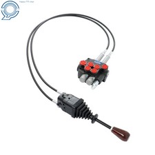 2 Spool Hydraulic Remote Control Valve Kit 80lpm/ 21gpm + Joystick + Cable 25MPa picture
