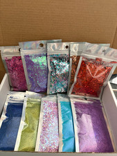 Glitter Bundle Pack (10 x 1oz Bags) | Chunky & Fine Glitter Mix | Craft Glitter picture