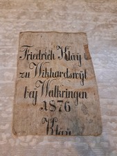 Antique Swiss Grain Sack 1876, Authentic German Flour Sack, Handwoven Linen picture