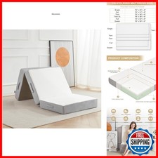 Lazyzizi 024 Folding Mattress 6 Inch Single Tri-fold Memory Foam Floor Guest Bed picture