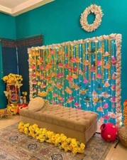 Gota Net Hangings Decorative Garlands for Wedding, Haldi & Wedding Event Decorat picture