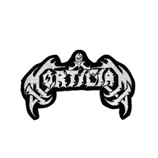 Mortician White Logo Shaped Border EMBROIDERED PATCH picture
