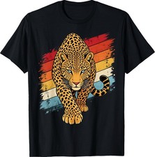 Tiger Retro Sunset Wild Nature Adventure Animal Art T-Shirt picture