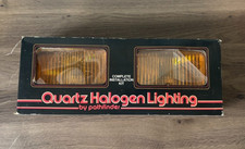 Vintage NOS Pathfinder Chrome & Amber Rectangular Quartz Halogen Lamp Kit 24208 picture