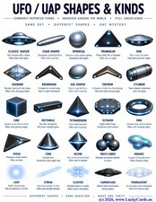 UFO/UAP Shapes & Kinds Identification Reference Chart Laminated 8.5x11 picture
