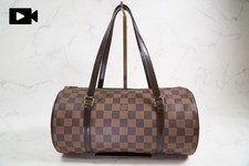 LOUIS VUITTON Damier Ebene Papillon 30 Barrel Shoulder Bag N51303 LV Vintage picture