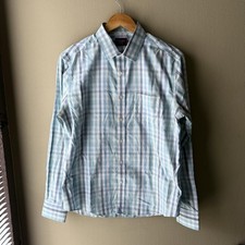 UNTUCKit Blue & Mint Plaid Wrinkle-Free Button Up | Men’s M picture
