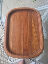 Vintage Dansk JHQ 13X18 Danish Teak Wood Serving Tray picture
