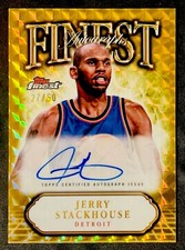 2024-25 Topps Finest Jerry Stackhouse Gold Geo Refractor Auto Autograph /50 SSP picture