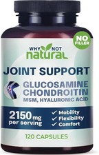 Why Not Natural Glucosamine Chondroitin MSM Hyaluronic Acid Joint Support 120ct picture