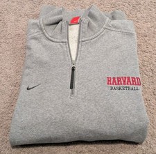 Vintage Y2k Nike Harvard University Crimson Basketball 1/4 Zip Sweatshirt Men's  picture