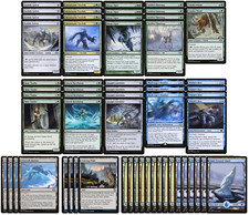 ELITE Snow Deck - Blue Green - Full Art Lands - 60 Card - Modern - MTG NM/M picture