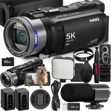 5K Ultra HD Camcorder Video Cameras 48MP 16X for YouTube With Wi-Fi App Control picture