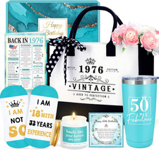 50th Birthday Gifts for Her 50 Year Old Gifts for Women Turning 50 and Fabulous picture