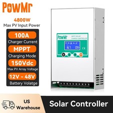 4800W 100A MPPT Solar Charge Controller 12V/24V/36V/48V Battery PV Regulator US picture