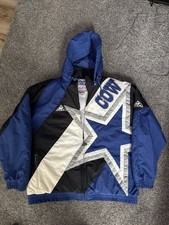 Vintage 1990s Apex One NFL Proline Dallas Cowboys Puffer Jacket Sz Large & Shirt picture