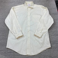 VTG Brooks Brothers Oxford Button Shirt 15.5 - 2/3 Beige Tan OCBD Formal Men 90s picture