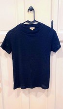 Pilcro by Anthropologie Women's Black Short Sleeve Top Medium Cotton Blend picture