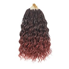 pojui 12 Inch Ocean Wave Crochet Hair 8 Packs Synthetic Pre-Looped 1B/350 picture