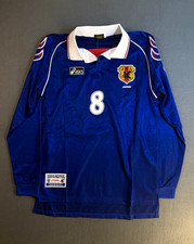 Japan National Team Nakata #8 Soccer Jersey Long Sleeve Blue/White L picture