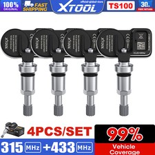 XTOOL TS100 TPMS 315MHz & 433MHz Programmable Tire Pressure Sensor 4pack Metal picture