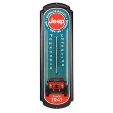 Jeep Thermometer Sign Parts Service Garage Truck Vintage Style Gas Oil 8.5
