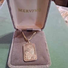 Vintage PAMP Suisse pendant + Sterling necklace 10 gr 9999 FINE Silver bar  picture