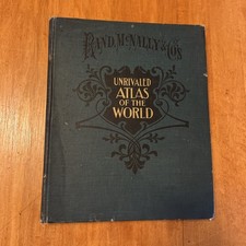 Rand McNally Unrivaled Atlas Of The World Folio Map Book 1912 picture