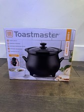 BRAND NEW Toastmaster 4 QT Black Cauldron Slow Cooker Removable Crock Glass Lid picture