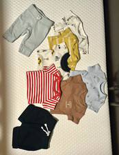 Gerber Carter's Newborn boys 10pc, NEW & lightly  Clothing Lot used w/FREE GIFT picture