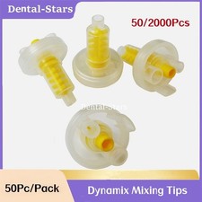 50/1000Pcs Dental Dynamic Mixing Tips for Impression Material Yellow Tips 5:1 picture