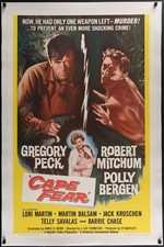 Cape Fear 1962 Original Movie Poster Linen Gregory Peck Robert Mitchum 27x41 picture